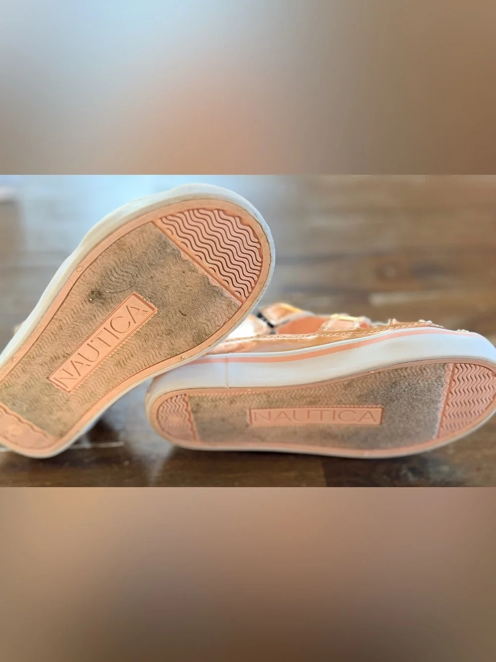 Nautica Girls Metallic Rose Gold Platform Sandals